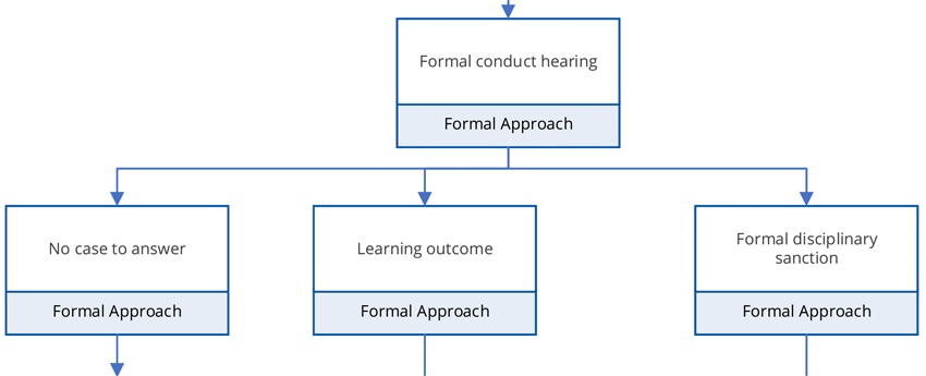 Flowchart image showing multiple options